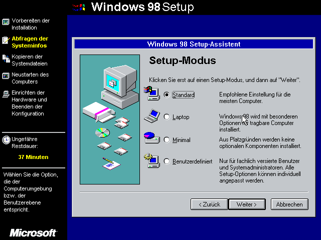 Windows 98 Setup