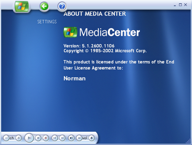 XP Media Center Edition